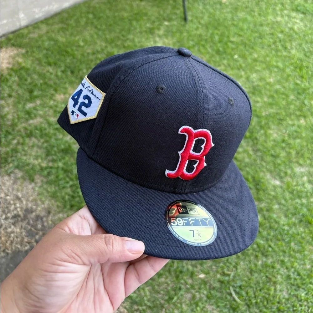 New Era Boston Red Socks Jackie Robinson Patch Fitted Hat 7 7/8
